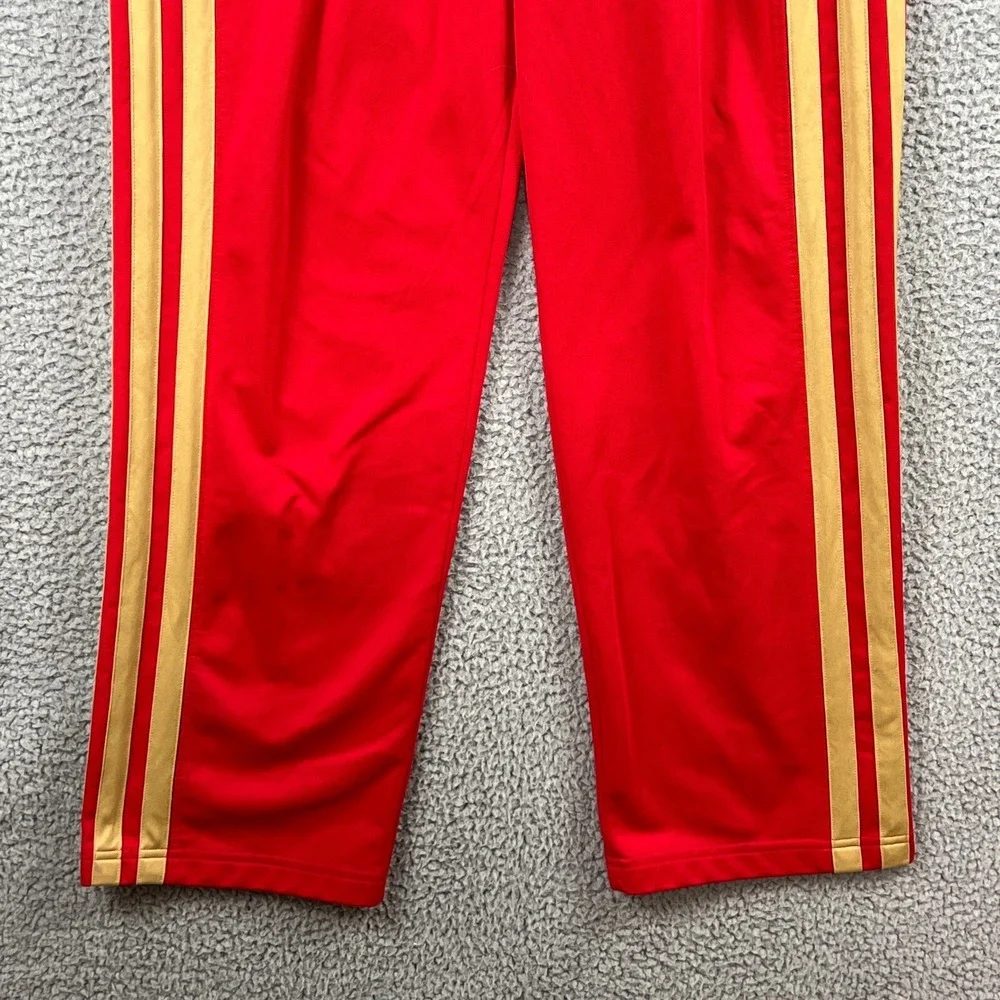 New Orleans Pelicans Adidas Sweatpants Men's Small Red w/ 3 Gold Stripes + Logos